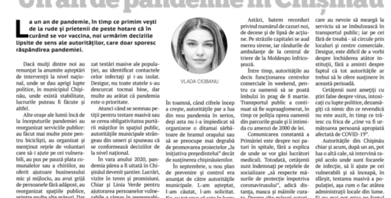 Editorial Ziarul de Gardă: Un an de pandemie în Chișinău  Image