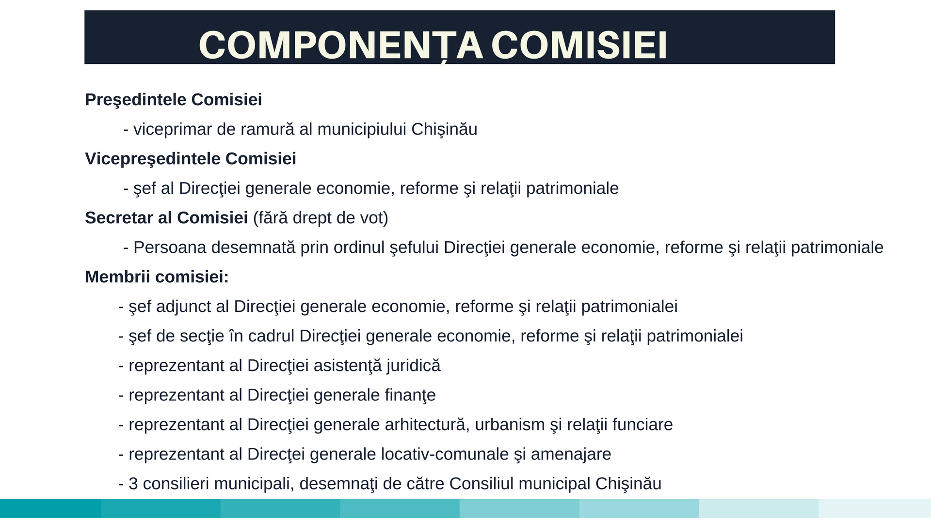 componenta comisiei